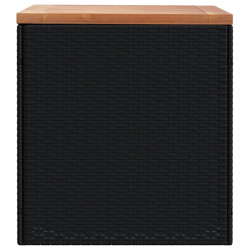 vidaXL Poly Rattan Garden Storage Box in Black