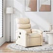 vidaXL Fabric Massage Recliner Chair in Cream