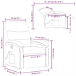 vidaXL Fabric Massage Recliner Chair in Cream