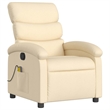 vidaXL Fabric Massage Recliner Chair in Cream