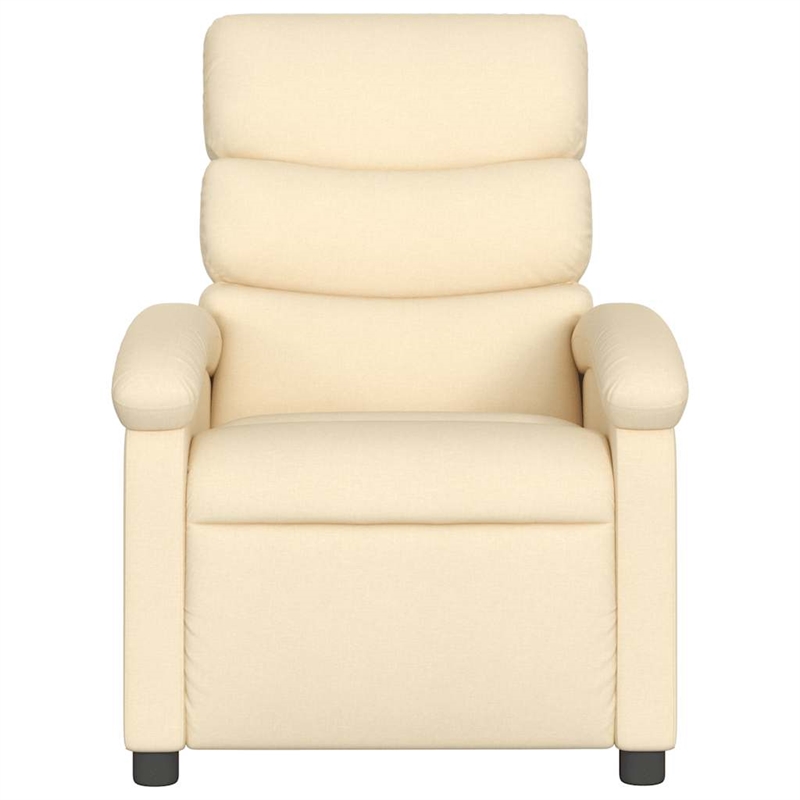 vidaXL Fabric Massage Recliner Chair in Cream