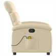 vidaXL Fabric Massage Recliner Chair in Cream