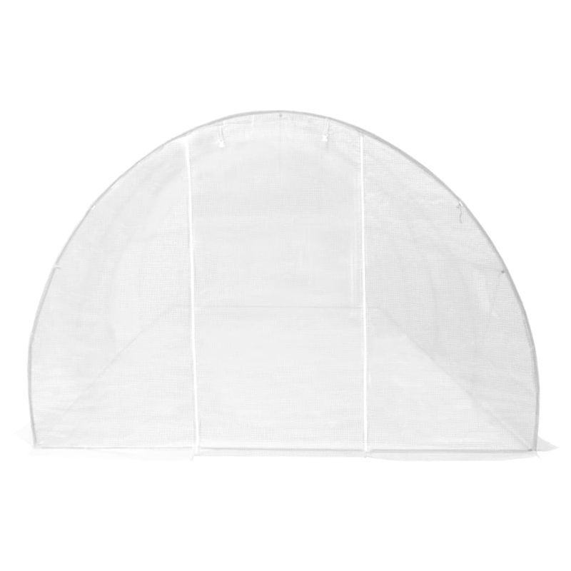 vidaXL Galvanized Steel Greenhouse in White