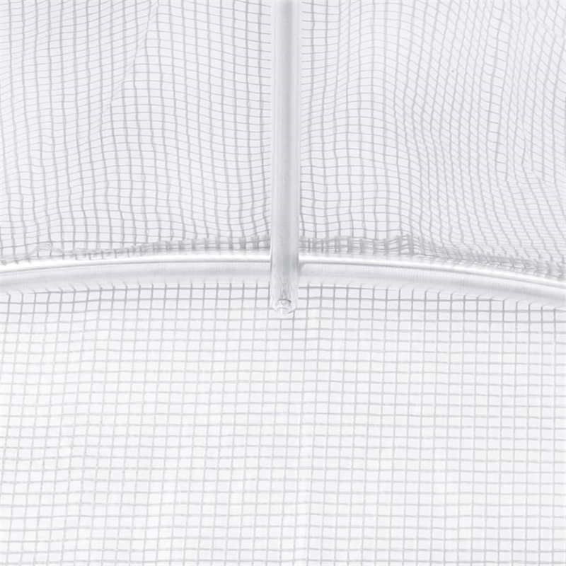 vidaXL Galvanized Steel Greenhouse in White