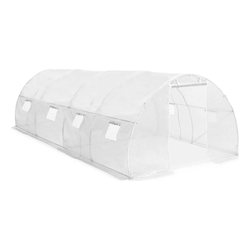 vidaXL Galvanized Steel Greenhouse in White