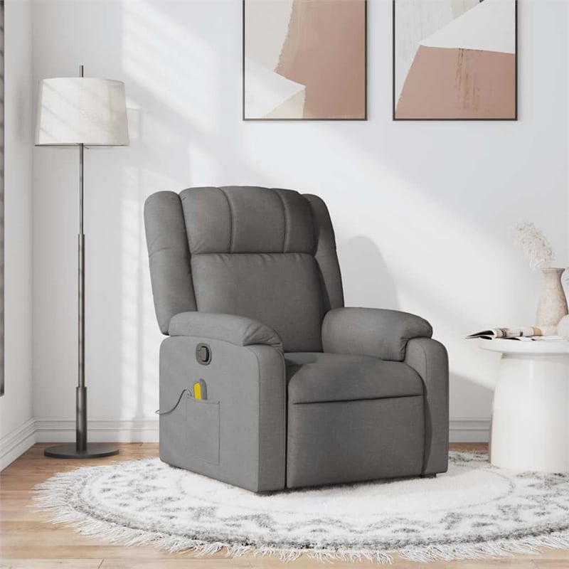 vidaXL Massage Recliner Chair in Dark Grey