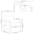 vidaXL Massage Recliner Chair in Dark Grey