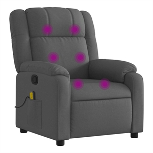 vidaXL Massage Recliner Chair in Dark Grey