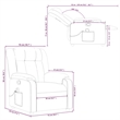 vidaXL Massage Recliner Chair in Light Gray
