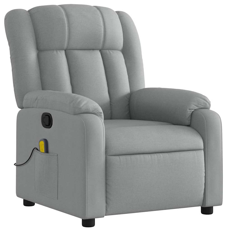 vidaXL Massage Recliner Chair in Light Gray