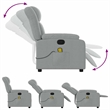 vidaXL Massage Recliner Chair in Light Gray
