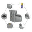 vidaXL Massage Recliner Chair in Light Gray