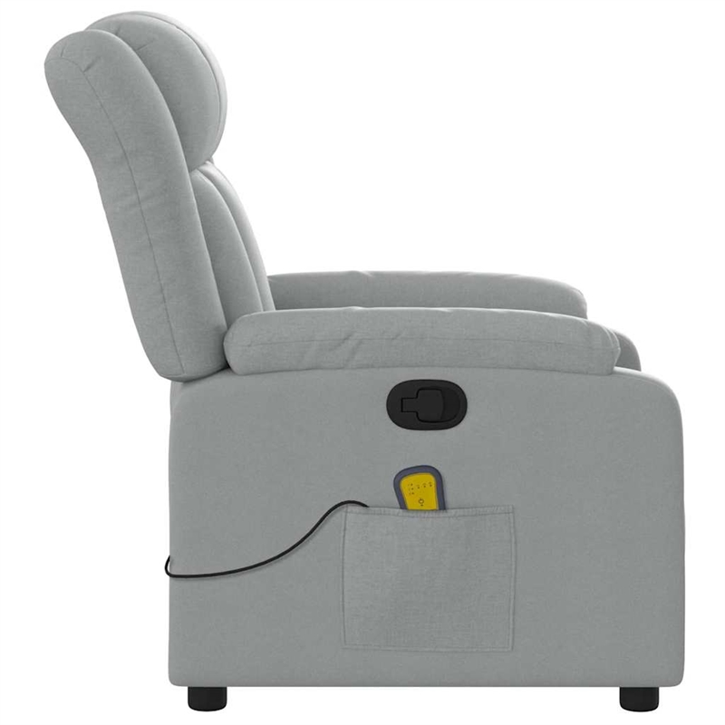 vidaXL Massage Recliner Chair in Light Gray