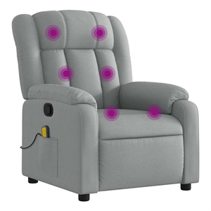 vidaXL Massage Recliner Chair in Light Gray