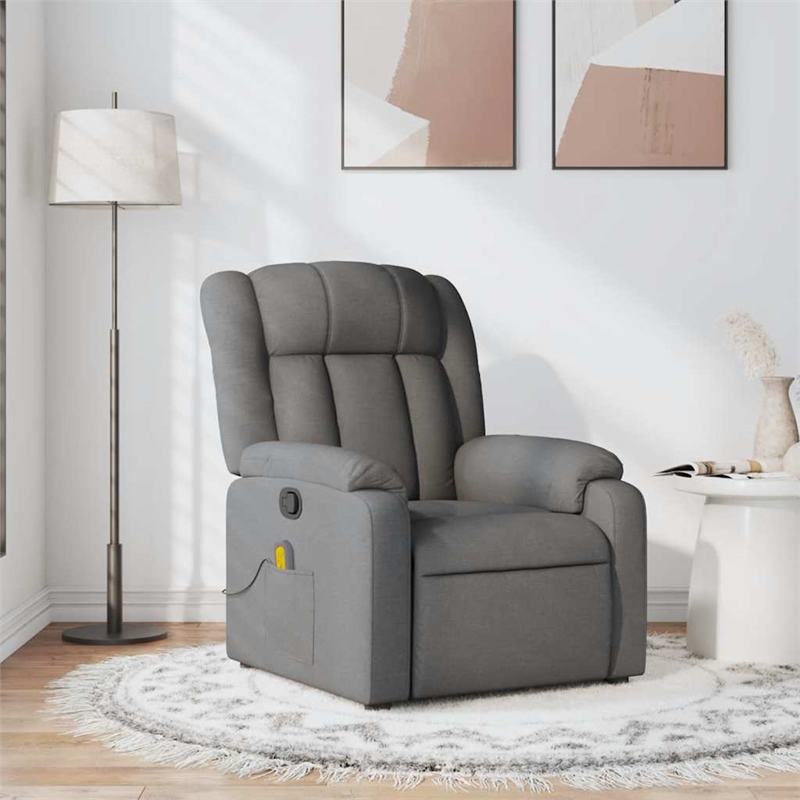 vidaXL Massage Recliner Chair in Dark Grey