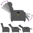 vidaXL Massage Recliner Chair in Dark Grey