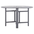 vidaXL Solid Acacia Wood Medium Foldable Dining Table in Grey