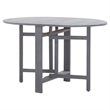 vidaXL Solid Acacia Wood Medium Foldable Dining Table in Grey