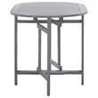 vidaXL Solid Acacia Wood Medium Foldable Dining Table in Grey