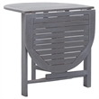 vidaXL Solid Acacia Wood Medium Foldable Dining Table in Grey