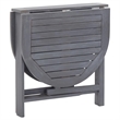 vidaXL Solid Acacia Wood Medium Foldable Dining Table in Grey