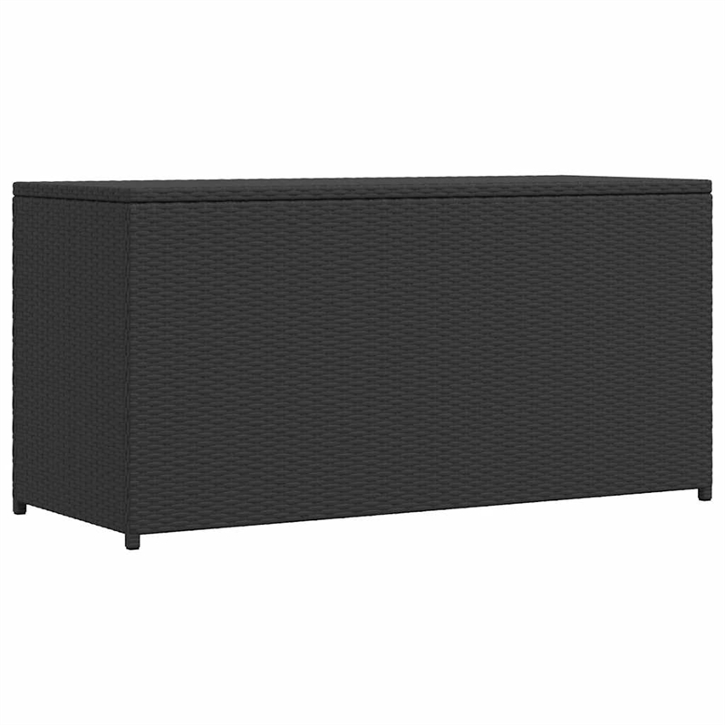 vidaXL Powder-Coated Steel Storage Chest in Black