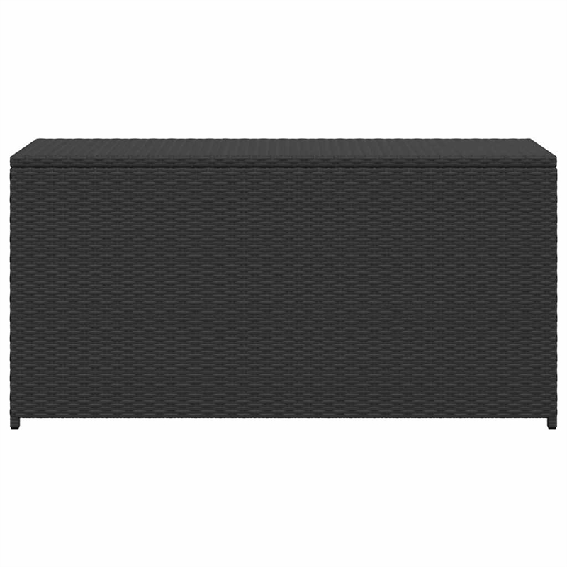 vidaXL Powder-Coated Steel Storage Chest in Black