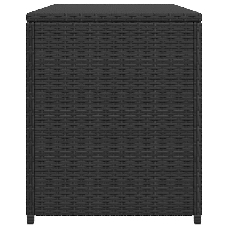 vidaXL Powder-Coated Steel Storage Chest in Black