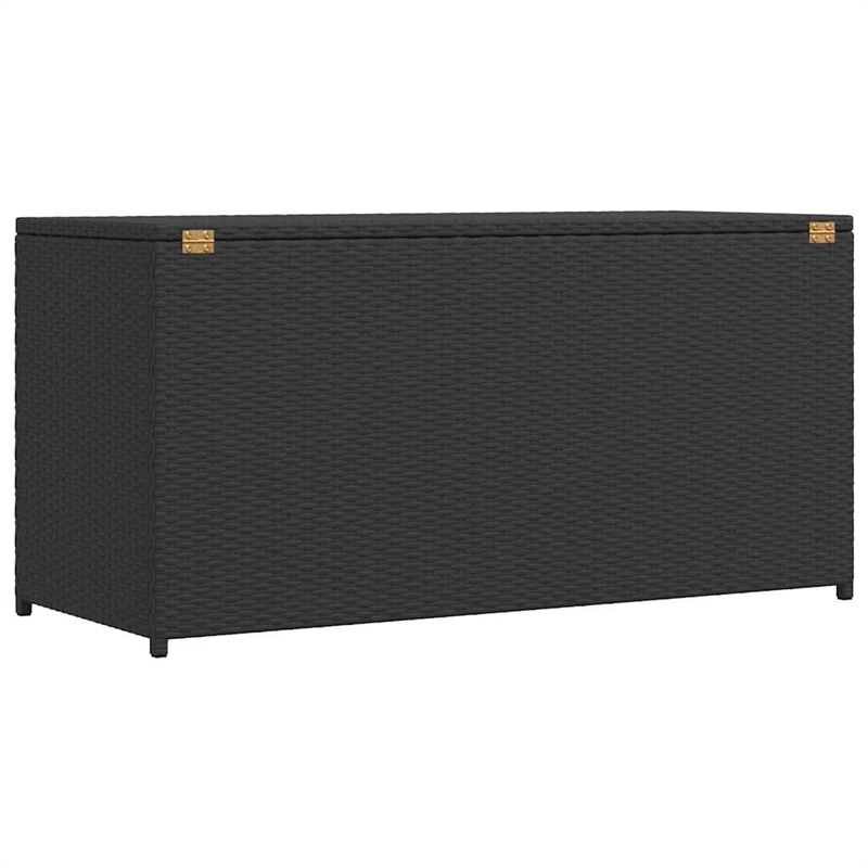 vidaXL Powder-Coated Steel Storage Chest in Black