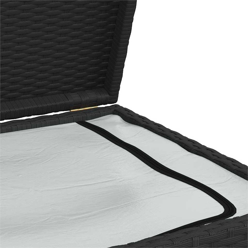 vidaXL Powder-Coated Steel Storage Chest in Black