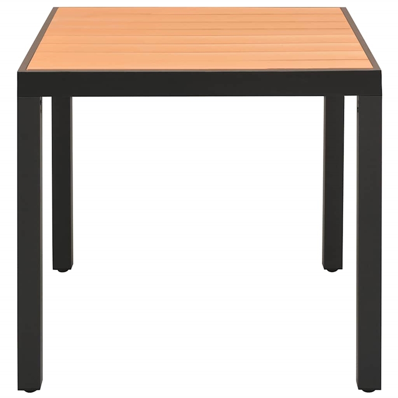 vidaXL Wooden Garden Table in Brown/Black