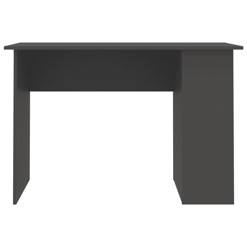 vidaXL Rectangular Engineered Wood Medium Desk in Grey