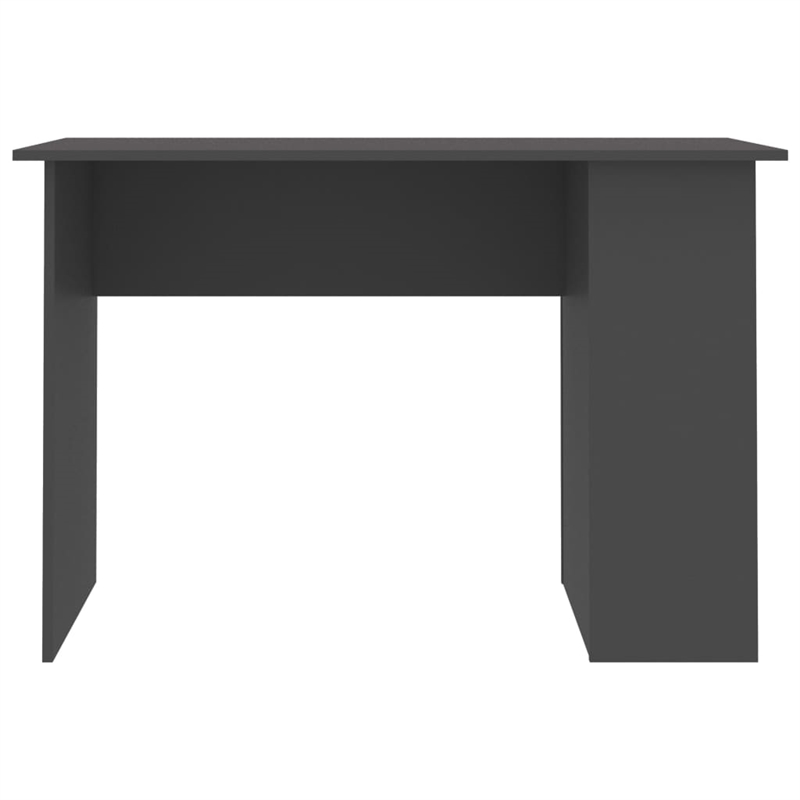 vidaXL Rectangular Engineered Wood Medium Desk in Grey