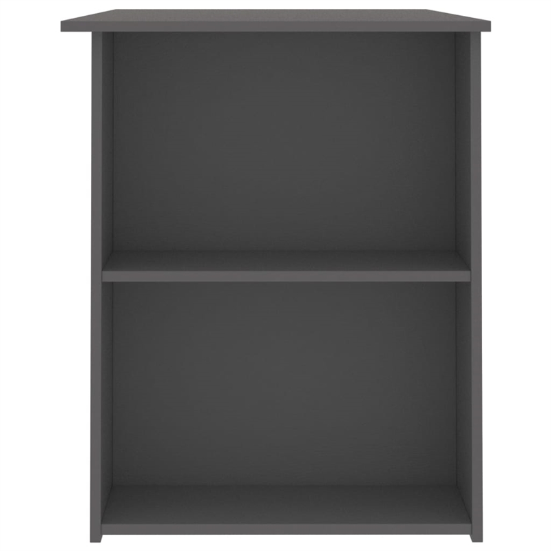 vidaXL Rectangular Engineered Wood Medium Desk in Grey