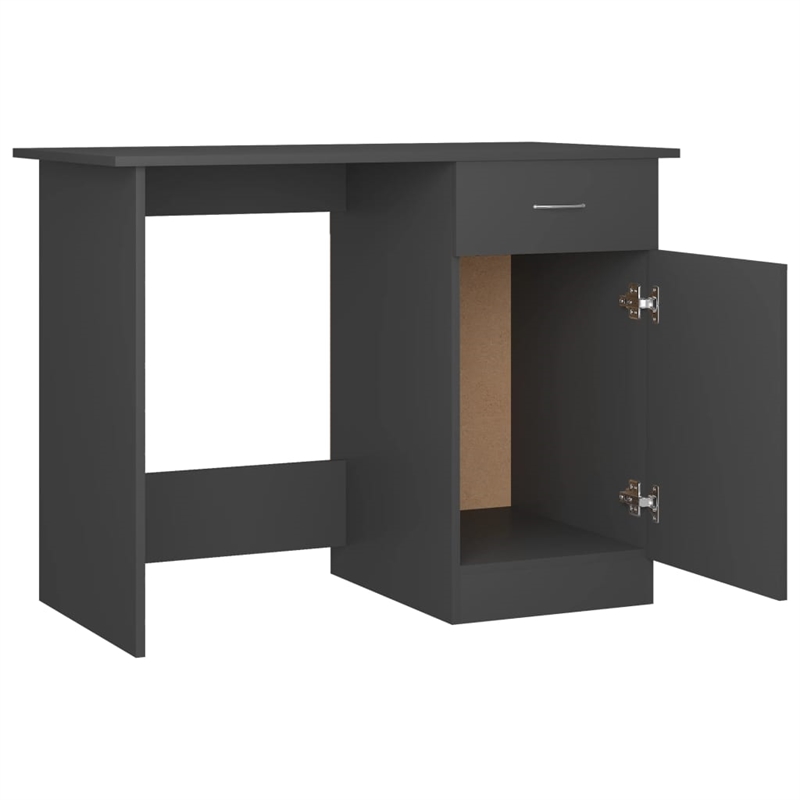 vidaXL Engineered Wood Desk in Gray