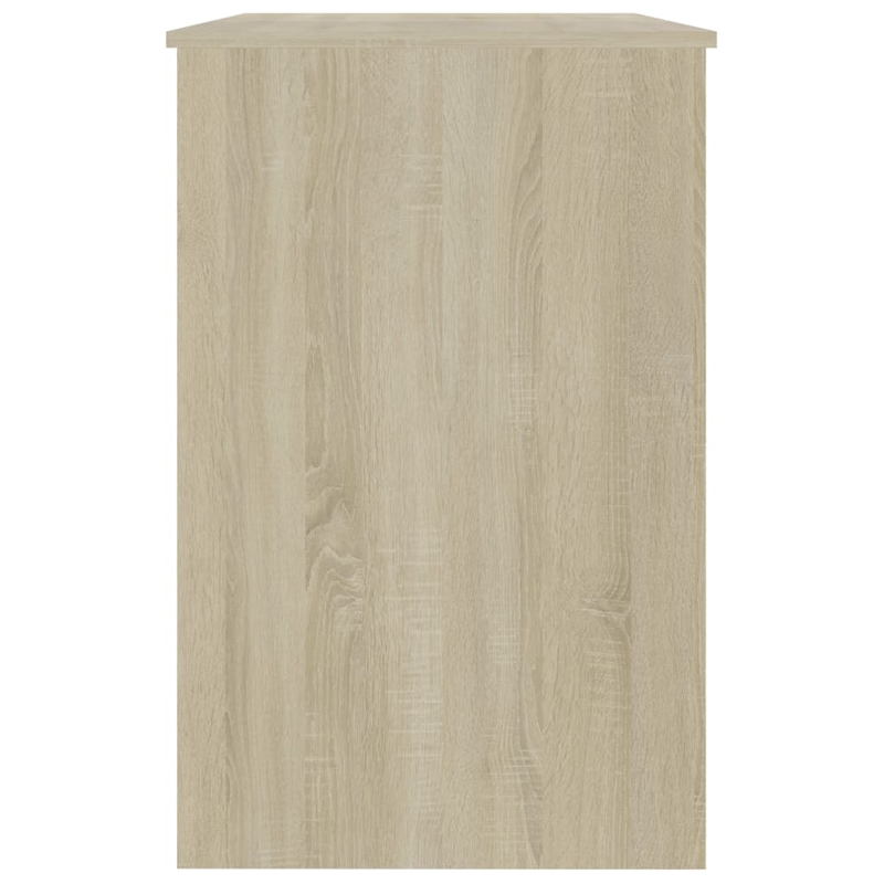 vidaXL Engineered Wood Medium Computer Desk in White/Sonoma Oak
