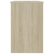 vidaXL Engineered Wood Medium Computer Desk in White/Sonoma Oak