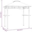 vidaXL Steel BBQ Gazebo in Anthracite