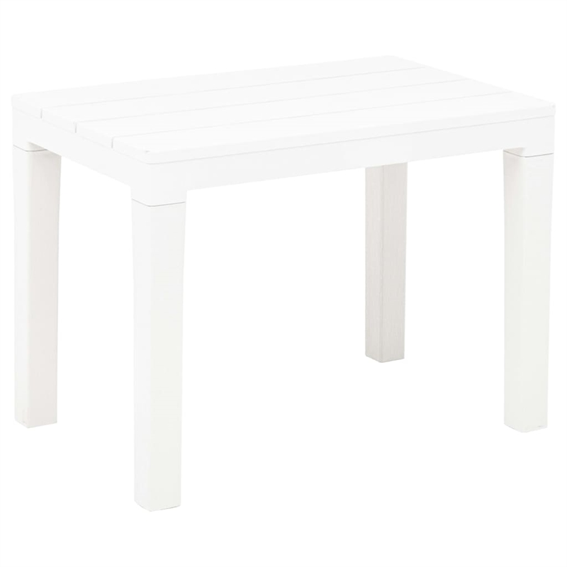 vidaXL Plastic Lightweight Medium Garden Bench in White (Set of 2)