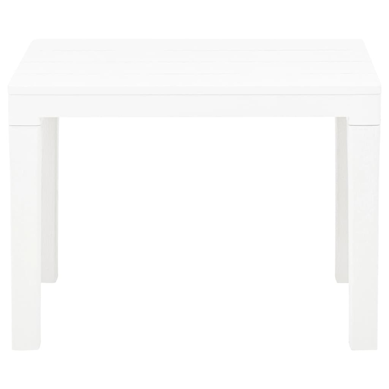 vidaXL Plastic Lightweight Medium Garden Bench in White (Set of 2)