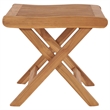 vidaXL Teak Wood Medium Foldable Outdoor Footrest in Rustic Brown