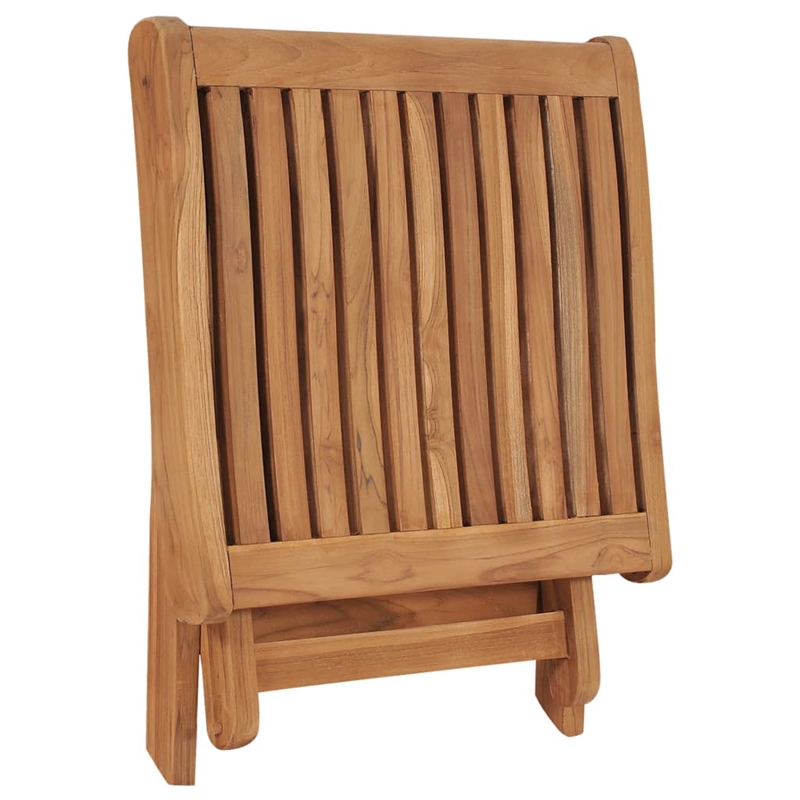 vidaXL Teak Wood Medium Foldable Outdoor Footrest in Rustic Brown