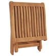 vidaXL Teak Wood Medium Foldable Outdoor Footrest in Rustic Brown