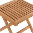 vidaXL Teak Wood Medium Foldable Outdoor Footrest in Rustic Brown
