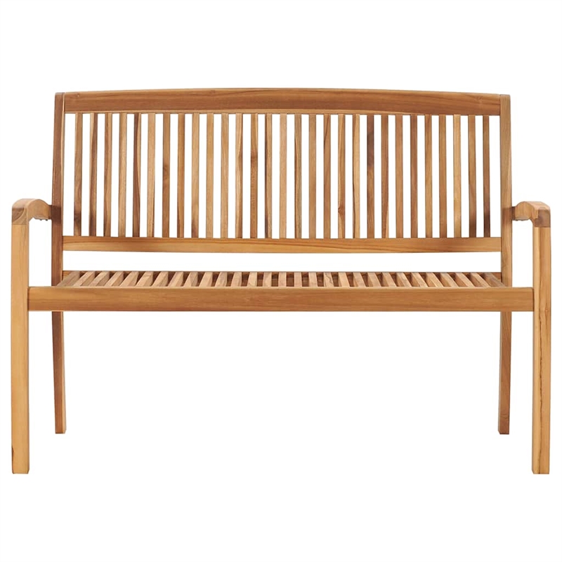 vidaXL Solid Teak Wood Garden Bench in Natural