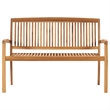 vidaXL Solid Teak Wood Garden Bench in Natural