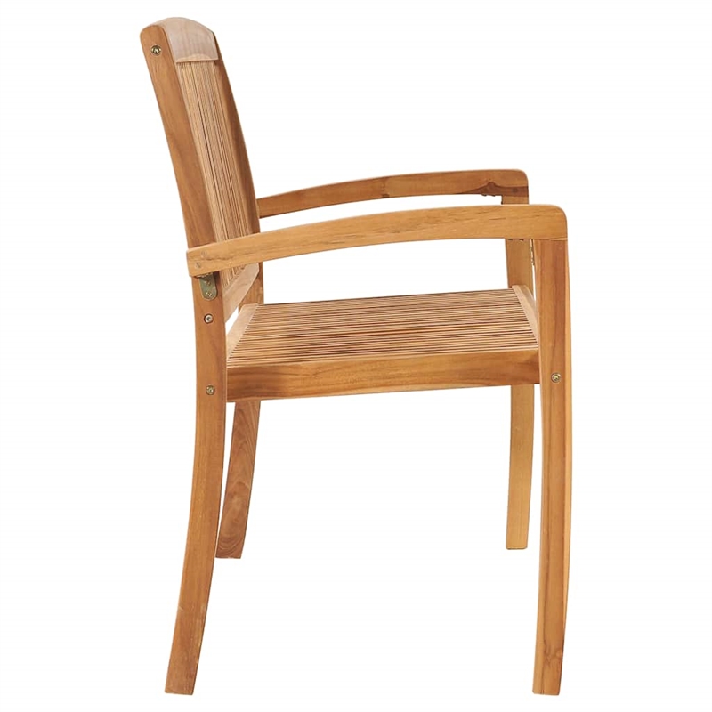 vidaXL Solid Teak Wood Garden Bench in Natural