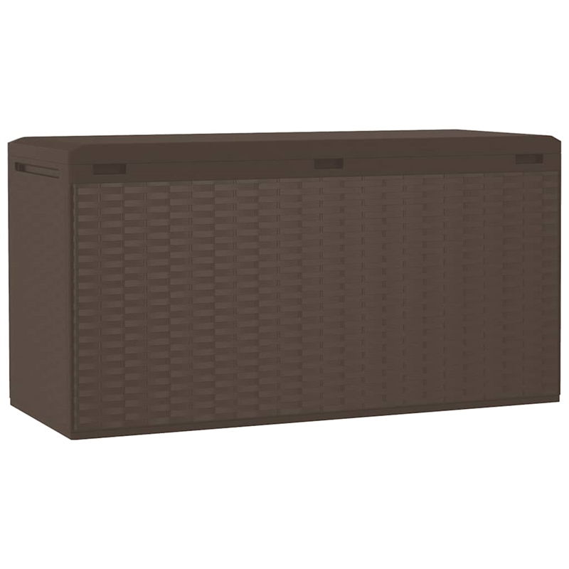 vidaXL Polypropylene Garden Storage Box in Brown