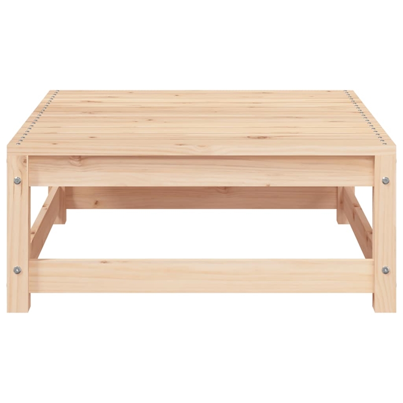 vidaXL Solid Pinewood Standard Footstool in Natural Wood