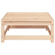 vidaXL Solid Pinewood Standard Footstool in Natural Wood